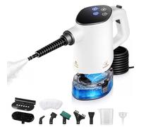 Handheld Steam Cleaner with 5m Cord, 450ml Tank, 12 Accessories - Powerful Self-cleaning Multi-Surface Steamer for Home, Kitchen, Bathroom, Car, Upholstery & Grout