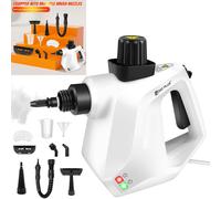 Beldray BEL0701TQN 10-in-1 Handheld Steam Cleaner - Clean, Sanitise & Refresh Surfaces, Tiles, Mirrors & Windows, Chemical Free Cleaning, Includes Nozzles, Brushes, Upholstery Head & Squeegee, 1000W