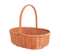 Handheld Storage Basket Flower with Handle Handwoven Fruit Eggs Decorations Gift Waterproof Storage