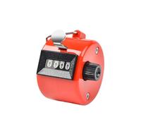 Handheld Tally Counter - 4-Digit Digital Click Counter for Golf Sports, People Counting, Inventory Management, Knitting Crochet and Fitness Training (No Battery Required) (red)