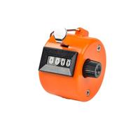Handheld Tally Counter - 4-Digit Digital Click Counter for Golf Sports, People Counting, Inventory Management, Knitting Crochet and Fitness Training (No Battery Required) (orange)