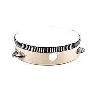 Handheld Tambourine Drum with Durable Wooden Frame, Crisp Sound for Music Education, Dance Performances, Parties & Home Use - Portable Percussion Instrument for Kids, Adults,