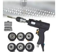 Handheld Tapping Machine, Self-Locking Head Pneumatic Tapping Machine with 6 Chucks, High Precision, Low Noise, Steady Speed, Strengthen The Material, for Plastic, Aluminum, Steel, Iron