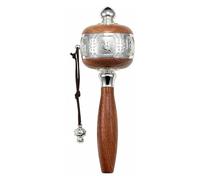 Handheld Tibetan Buddhist Prayer Wheel - Six-Character Truth Scriptures - Premium Quality Prayer Wheel for(Silver)