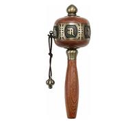 Handheld Tibetan Buddhist Prayer Wheel - Six-Character Truth Scriptures - Premium Quality Prayer Wheel for(Antique green)