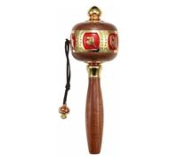 Handheld Tibetan Buddhist Prayer Wheel - Six-Character Truth Scriptures - Premium Quality Prayer Wheel for(Red)