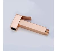 Handheld Toilet Bidet Sprayer, Brushed Rose Gold Square Shower Basin, Personal Hygiene Wall Mounted Bidet Faucet, One Set,D Set