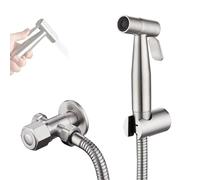 Handheld Toilet Bidet Sprayer, Stainless Steel Leak Proof Heavy Duty Bidet Sprayer Water Control Wall Mount Handheld Toilet Faucet Kit with Bracket, Hose, T Valve and Sprayer.