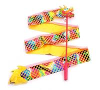 Handheld Toy Kids Dragon Dance Best Wishes Chinese New Year Festive Props Ribbon Battery Powered Toy Dragon Dance Poi