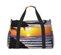 Handheld Travel Beach Palm Tree Sunset Bag, Handbag, Sports and Fitness Bag, Toiletries Bag.