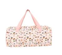 Handheld Travel Duffel Bag, Crochet Storage Bag with Smoothing Zipper, Breathable Yarn Organizer Net Bag for Bedroom, Travel Luggage Carry Bag for Most Scenes, Includes Front Zip P