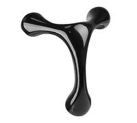 Handheld Triangular Massager - Small Black Bow Shaped Rollers | Massage Balls for Shoulder Neck Back Foot | Deep Tissue Relief Tool