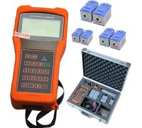 Handheld Ultrasonic Flow Meter, Portable Clamp-On Design, ±1% High Accuracy for Water Flow Measurement, DN15 to DN6000mm, 2000 Lines Data Logger, 12 Hour Battery Life