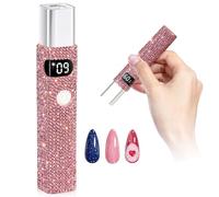 Handheld UV Light for Gel Nails, CHRISTINE SHELLY Cordless Nail Polish Dryer Rechargeable with LED Display, Flash Mini Curing Lamp Acrylic Glue Decoration DIY at Home,Travel