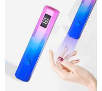 Handheld UV Light for Gel Nails,Mini Rechargeable UV Nail Lamp with LED Display, Portable Gel X Nail Dryer 20s/60s Timer,USB Eye-Care Mode,Fast Curing for 3D Nail Art Home Salon