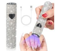 Handheld UV Nail Lamp, Portable LED Curing Light for Fast Drying Gel Polishes, USB Powered Mini Dryer, White