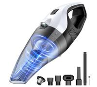 Handheld Vacuum Cleaner, 10KPA Powerful Suction Car Vacuum Cleaner Cordless, 15-20Mins Runtime, 1.5lb Lightweight Hand Vacuum with LED Light and HEPA Filter, for Car Carpet Stairs Pet Hair Cleaning