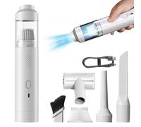 Handheld Vacuum Cleaner, 13000Pa Cordless Car Vacuum Cleaner, Powerful Suction Brushless Motor with Multiple Brush Hand Held Vacuum Cordless, for Home, Car, Office, Pet Hair (White)