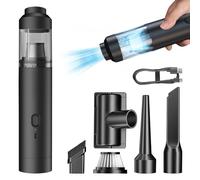 Handheld Vacuum Cleaner, 13000Pa Cordless Car Vacuum Cleaner, Powerful Suction Brushless Motor with Multiple Brush Hand Held Vacuum Cordless, for Home, Car, Office, Pet Hair (Black)