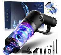 Handheld Vacuum Cleaner,16000PA Powerful Suction Portable Lightweight Hand Held Vacuum Cordless Rechargeable Battery Quick Charge with Stainless Steel Filter for Home Car Carpet Stairs Pet Hair,Black