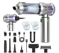 Handheld Vacuum Cleaner 22000PA, 4 in 1 Handheld Hoover Car Vacuum Cleaner Cordless Powerful Mini Hoover, 3 Filters/3 Speed Motor Small Vacuum Cleaners for Car, Home, Office, Pet Hair