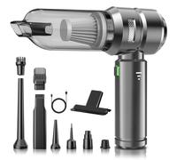 Handheld Vacuum Cleaner, 22000Pa Brushless Motor Cordless Vacuum Cleaners, 3-Speed Car Vacuum Cleaner with Dual Filters and Multiple Brush Heads for Office, Home, Car, Kitchen and Pet Hair, Dark Grey