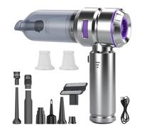 Handheld Vacuum Cleaner, 22000Pa Cordless Powerful Car Vacuum Cleaner, 3 in 1 Portable Brushless Motor Mini Hoover & Blower, 6000mAH Battery Rechargeable Air Duster for Pet Hair, Car, Home, Office