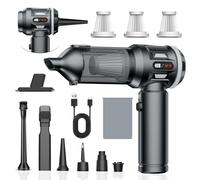 Handheld Vacuum Cleaner, 22000Pa Powerful CarVacuum Cleaner, 4-in-1 Hand Held Vacuum Cordless Mini Vacuum Cleaner Car Hoovers with Multiple Brush Heads for Home, Office, Car, Pet Hair (Grey)