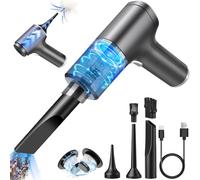 Handheld Vacuum Cleaner, 3 in 1 Car Vacuum Cleaner with USB-C Quick Charge Portable 6000PA Mini Car Vacuum Cleaner,Lightweigt car Vacuum Powerful Cordless Vacuum for Car House Cleaning (1, Sliver)