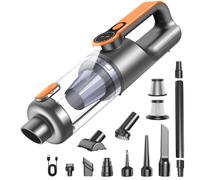 Handheld Vacuum Cleaner, 35000Pa 4-in-1 Car Vacuum Cleaner Cordless Powerful, One-touch Dust Emptying, Brushless Motor, HD Display, LED Light, Hand Held Vacuum Cordless for Home/Office/Car, Orange