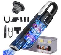 Handheld Vacuum Cleaner Cordless, 16000Pa 2 Speed Brushless Motor, Wireless Strong Suction 120W Powerful USB Rechargeable Mini Portable Vacuum with Stainless Steel Filter[Upgrade High Performance]