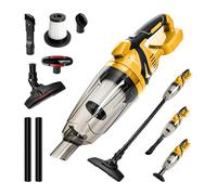 Handheld Vacuum Cleaner for Dewalt 18-20V Battery (No Battery), 4 in 1 36000RPM Handheld Hoover 10Kpa Portable Rechargeable Dust Buster Built-in LED light with 1 HEPA Filter for Interior Auto