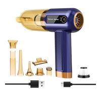 Handheld Vacuum Cleaner Portable Car Hoovers Cordless Car Vacuum Cleaner 7 Nozzles Rechargeable Powerful 15000Pa Mini Hoover for Pet Hair Home Office Kitchen Carpet