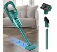 Handheld Vacuum Cordless, Car Vacuum Cleaner, Portable Mini Hand Held Vacuum Cleaner, Car Hoover with High Powerful Suction for Home Pet Hair and Car Cleaning (Dark Green)