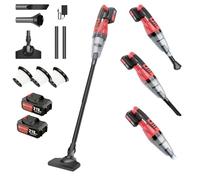 Handheld Vacuum Cordless Car Vacuum with Strong Suction, Portable Hand Held Vacuum Cleaner with 2x 2200mAh Battery & 3 Filters, Lightweight Rechargeable Hand Vacuum Cleaner for Pet Hair, Home, Office