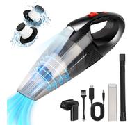 Handheld Vacuum Cordless with 2 Filters,9000Pa Car Vacuum Cleaner with Led Lights,Rechargeable Hand Held Hoovers Cordless for Home Car Pet Hair Office