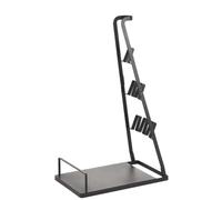 Handheld Vacuum Holder Upright Stand Storage Organizer Rack With Secure Base And Handle Cradle For Cordless Equipment Suitable for living room closet utility corner , Black , B-size Large