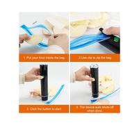 Handheld Vacuum Sealer Machine, Compact Design with 10 Reusable Bags, Ideal for Food Preservation & Travel