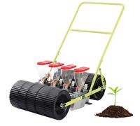 Handheld Vegetable Seeder, Manual Garden Seed Planter with Adjustable Row Spacing and Depth for Easy Home Farming and Agricultural Planting, 2 Row Design