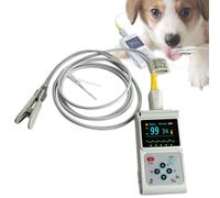 Handheld Veterinary Pulse Oximeter, Ear/Tongue Sensor for Pets and Animals, Portable Oxygen Saturation Monitor for Family and Pet Hospital Use