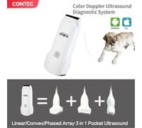 Handheld Veterinary Ultrasound Scanner 3 in 1 Color Doppler VET Machine Wireless