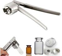 Handheld Vial Crimper Tool, Stainless Steel Manual Capper for Secure Seal, Essential Lab and Pharmacy Equipment
