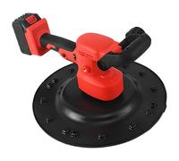 Handheld Wall Smoothing Polishing Machine, 1680W Electric Concrete Cement Mortar Trowel with Brushless Battery, 6 Speeds for Concrete Wall ,Red-2Batteries
