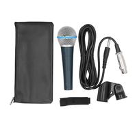 Handheld Wired Microphone Professional Dynamic Mic with High Sensitivity Cardioid Pickup Pattern Aluminum Alloy Body 3-Pin XLR Port for Karaoke Singing Speech Stage Performance Com