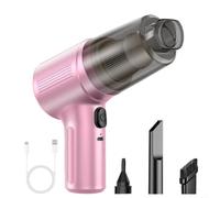 Handheld Wireless Car Vacuum Cleaner High Suction Blower Interior | Wireless Car-Mounted Vacuum Cleaner, 40W High-Suction Handheld with Dual Suction/Blowing, HEPA Filter&Type-C(Pink)
