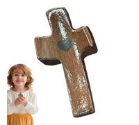 Handheld Wooden Prayer Cross - Artisan Faith, Inspirational Support with Tactile Design, Religious Accessory with Meaning, Fingertip Carry Cross, Polished Wood for Quiet Contemplation