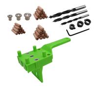 Handheld Woodworking Dowel Jig Fits for 6/8/10mm Drill Bit Guide Metal Sleeve Wood Drilling Hole Puncher Locator Drill Guide for Straight Holes