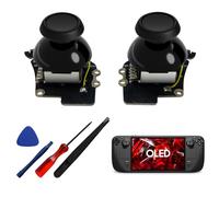 HandheldDIY Hall Effect Joystick for Steam Deck OLED, Electromagnetic Thumbsticks Replacement with Capacitive Touch, Zero Drift Pre-Soldered with Joystick Cap (1 Pair) (Tighter)