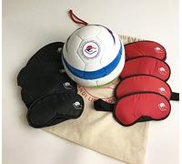 Handi Life Sport 10 Polyester Blind Sport Masks and Rainbow Soccer Ball | 5-a-Side Football for The Blind (B1) Set | Official Paralympic IBSA Specifications for Size and Weight | Adaptive Sports