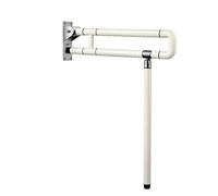 Handicap Grab Bars, Grab Bars for Bathroom, Foldable Stainless Toilet Grab Bar with Textured Grip, 60 cm Medical Flip-Up Toilet Safety Rails with Leg for Elderly Pregnant Women Disabled